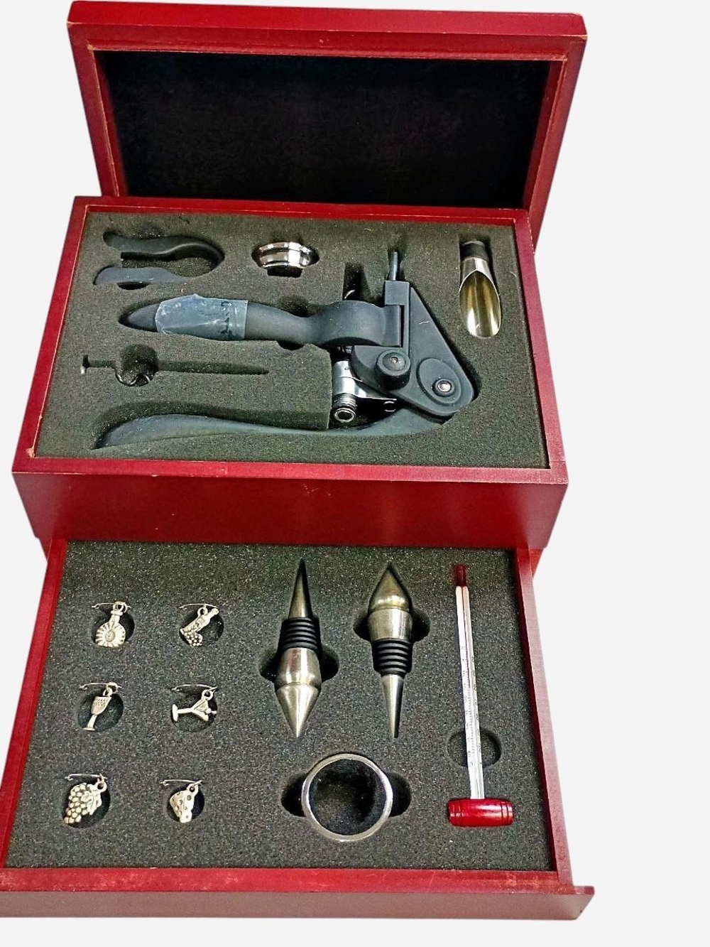 La Vigna Wine‎ Accessories Gift Set in Wooden Box – Complete Wine Tool Kit